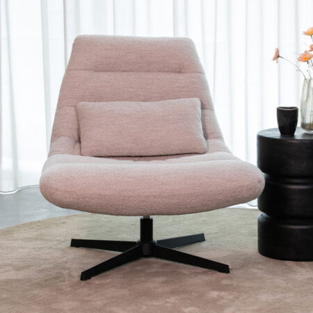 LABEL51 Draaifauteuil Nox Bouclé - Naturel | LABEL51