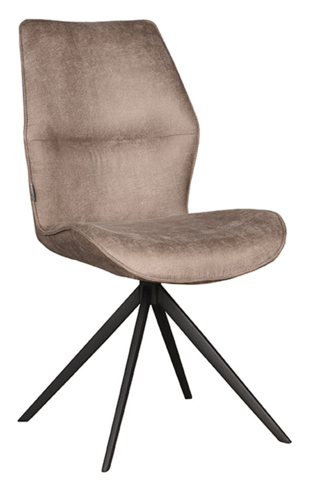 LABEL51 Eetkamerstoel Comfy Micro suede - Taupe | LABEL51