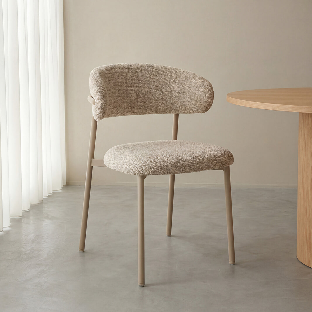 LABEL51 Eetkamerstoel Kaito Prestige-stof - Beige/Naturel | LABEL51
