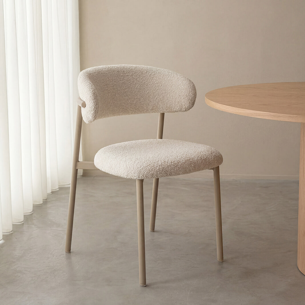 LABEL51 Eetkamerstoel Kaito Prestige-stof - Naturel/Beige | LABEL51