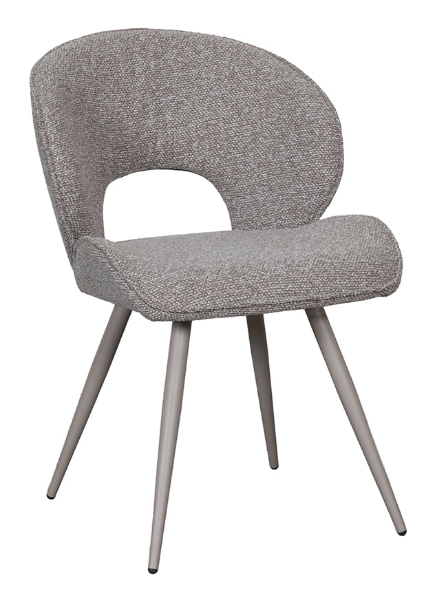 LABEL51 Eetkamerstoel Sakura Bouclé - Mushroom/Taupe | LABEL51
