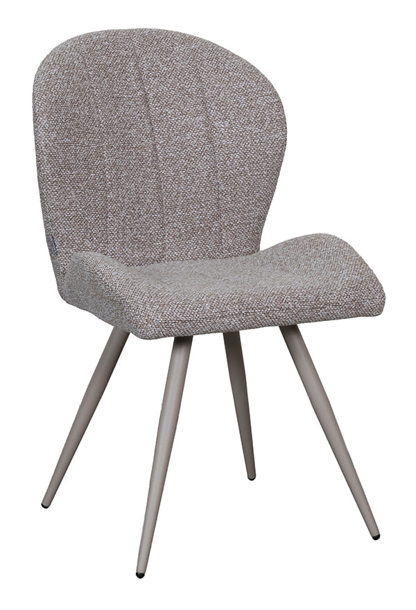 LABEL51 Eetkamerstoel Sil Bouclé - Mushroom/Taupe | LABEL51
