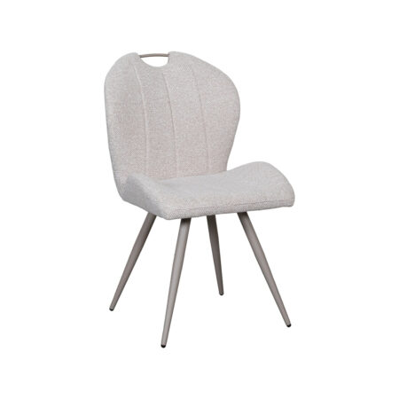 LABEL51 Eetkamerstoel Silly Bouclé - Naturel/Taupe | LABEL51