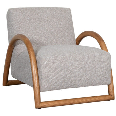 LABEL51 Fauteuil Viggo Bouclé en naturel essenhout - Naturel | LABEL51