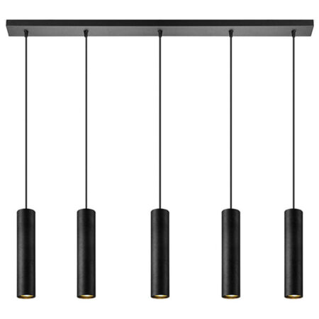 LABEL51 Hanglamp Ferroli 5-lamps - Zwart | LABEL51