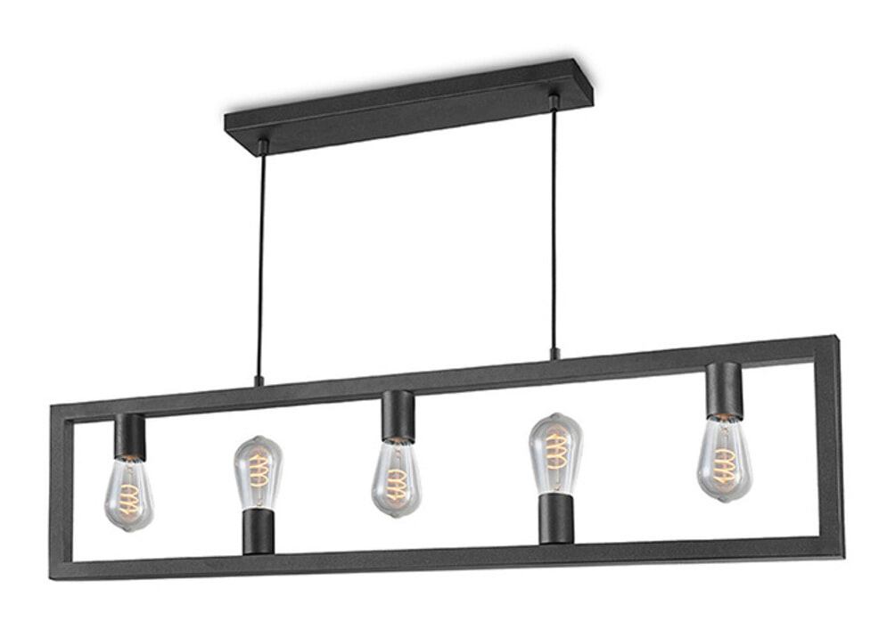 LABEL51 Hanglamp Quadrato 5-lamps - Zwart | LABEL51