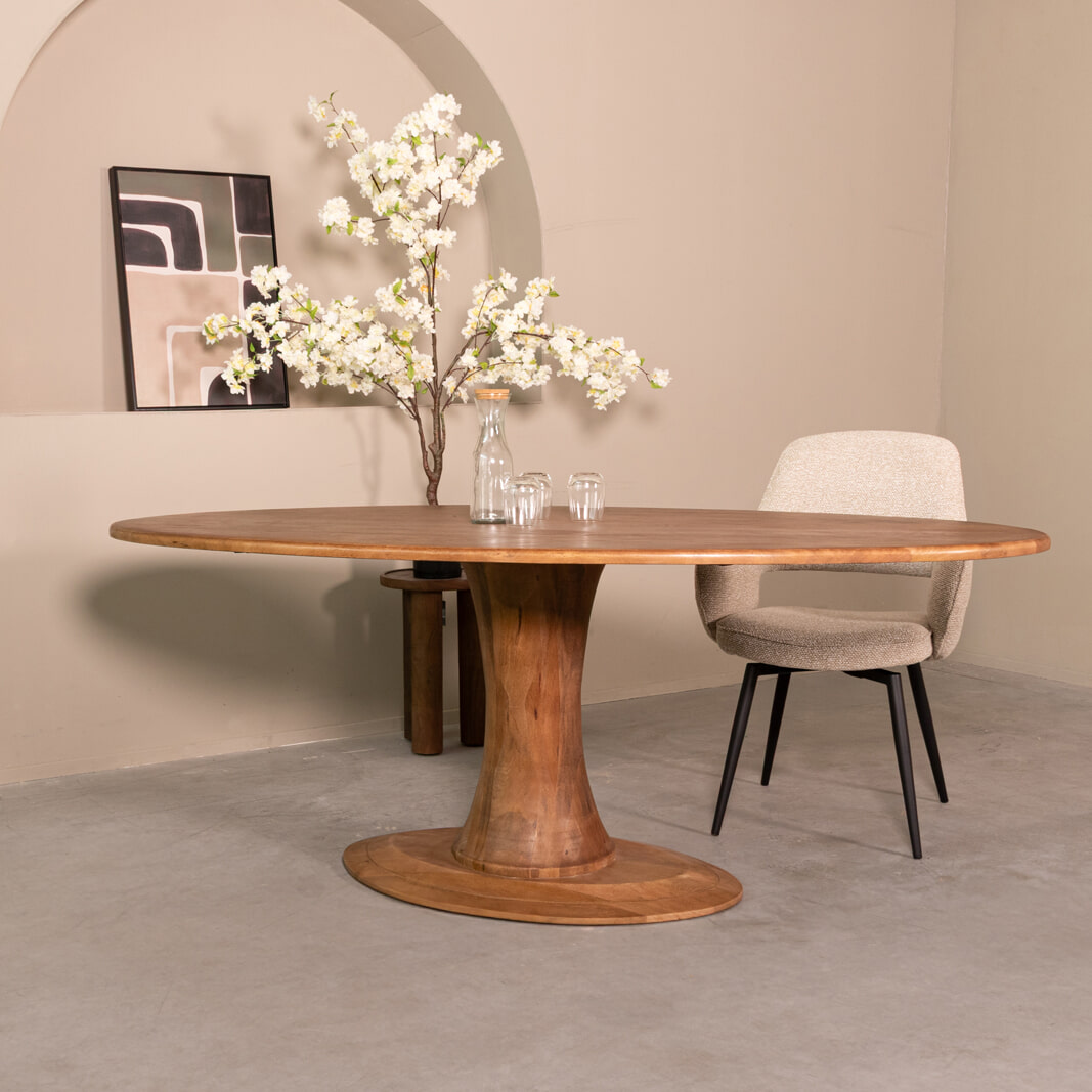 LABEL51 Ovale Eettafel Craft Mangohout