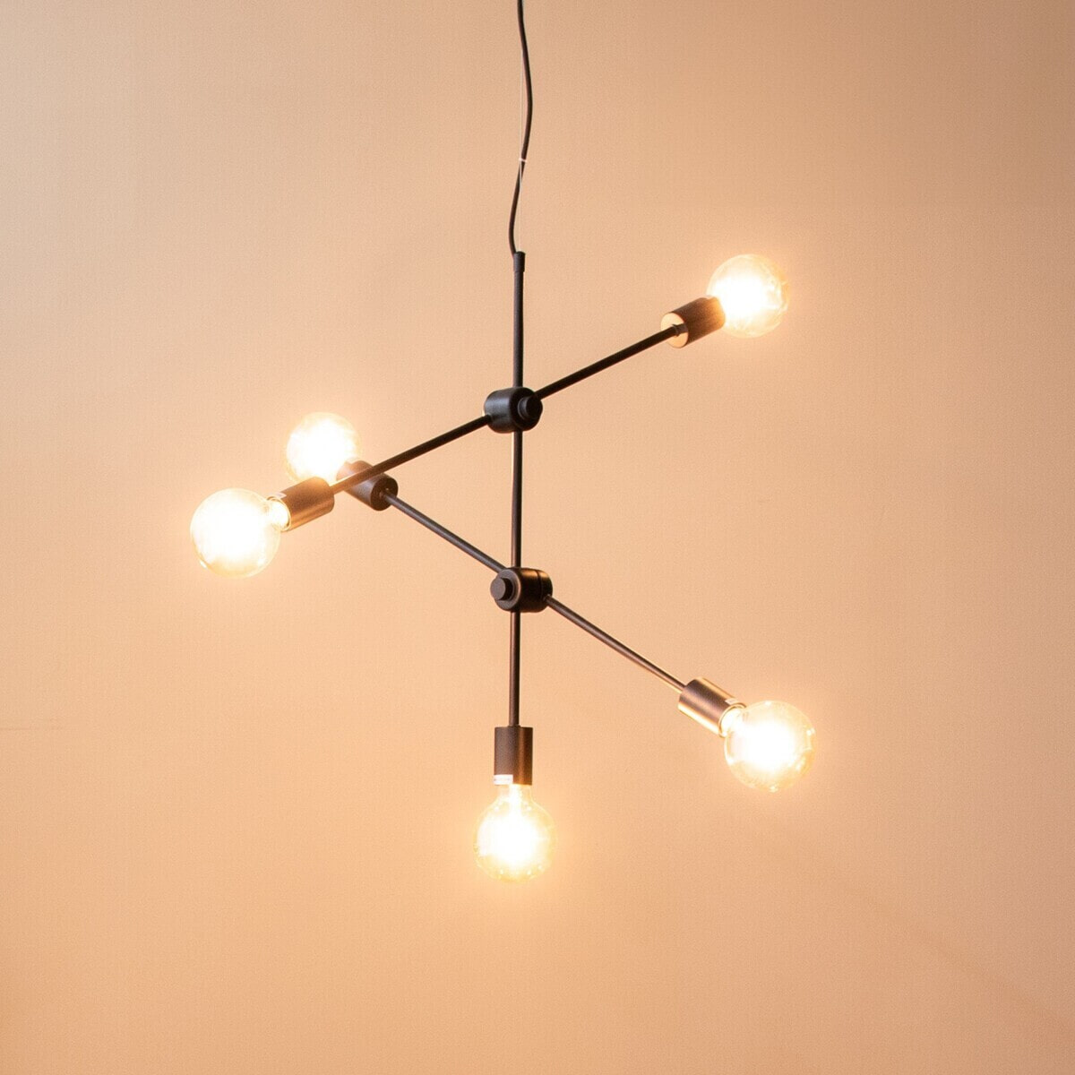 LABEL51 Verstelbare Hanglamp Stilo 5-lamps - Zwart | LABEL51