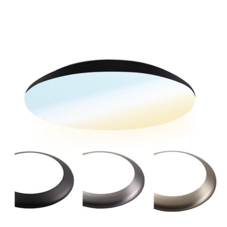 LED Bulkhead - Diameter 25cm - 12W 1300 lumen - CCT Lichtkleur instelbaar - IP65 Waterdicht- Vandalismeproof - Plafonniere - Voor binnen en buiten - Chroom | HOFTRONIC