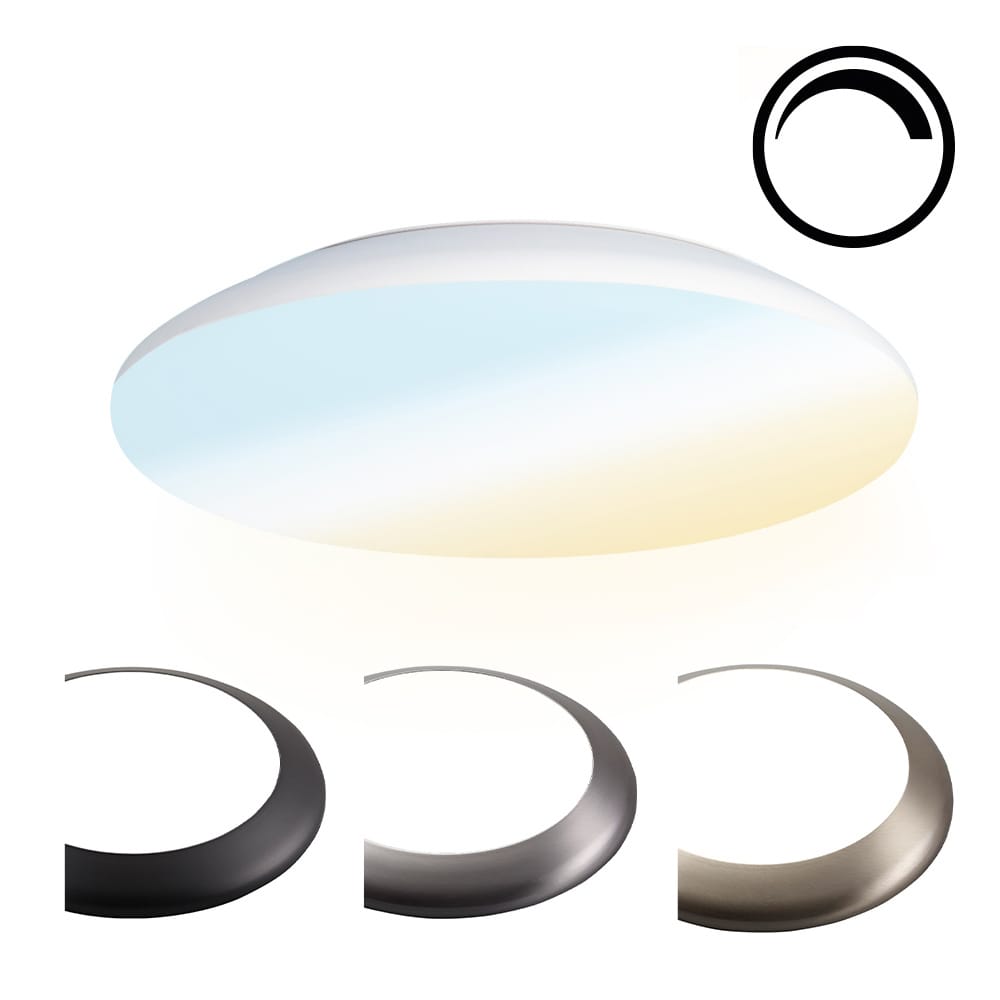 LED Bulkhead - Diameter 30cm - 18 Watt 2100 lumen - CCT Lichtkleur instelbaar - IP65 waterdicht - Vandalismeproof - Dimbaar - Plafonniere - Voor binnen en buiten - RVS | HOFTRONIC
