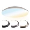 LED Bulkhead - Diameter 38cm - 25W 2600lm - CCT Lichtkleur instelbaar - IP65 waterdicht - Vandalismeproof - Plafonniere - Voor binnen en buiten - Chroom | HOFTRONIC