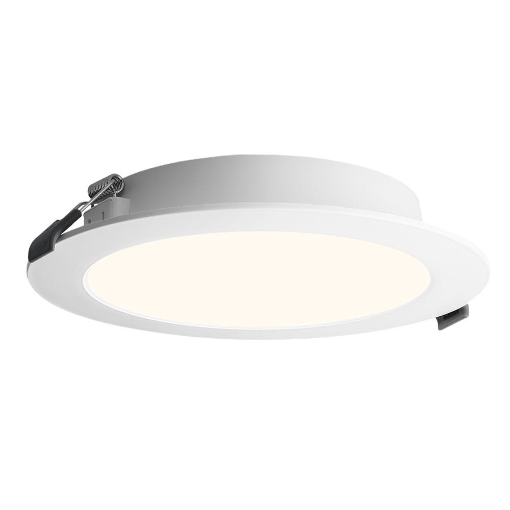 LED Downlight ECO - inbouwspot - mini LED paneel - 18 Watt 1820 lumen - Rond - 2700K warm wit - diameter 220mm - plat 27mm | HOFTRONIC