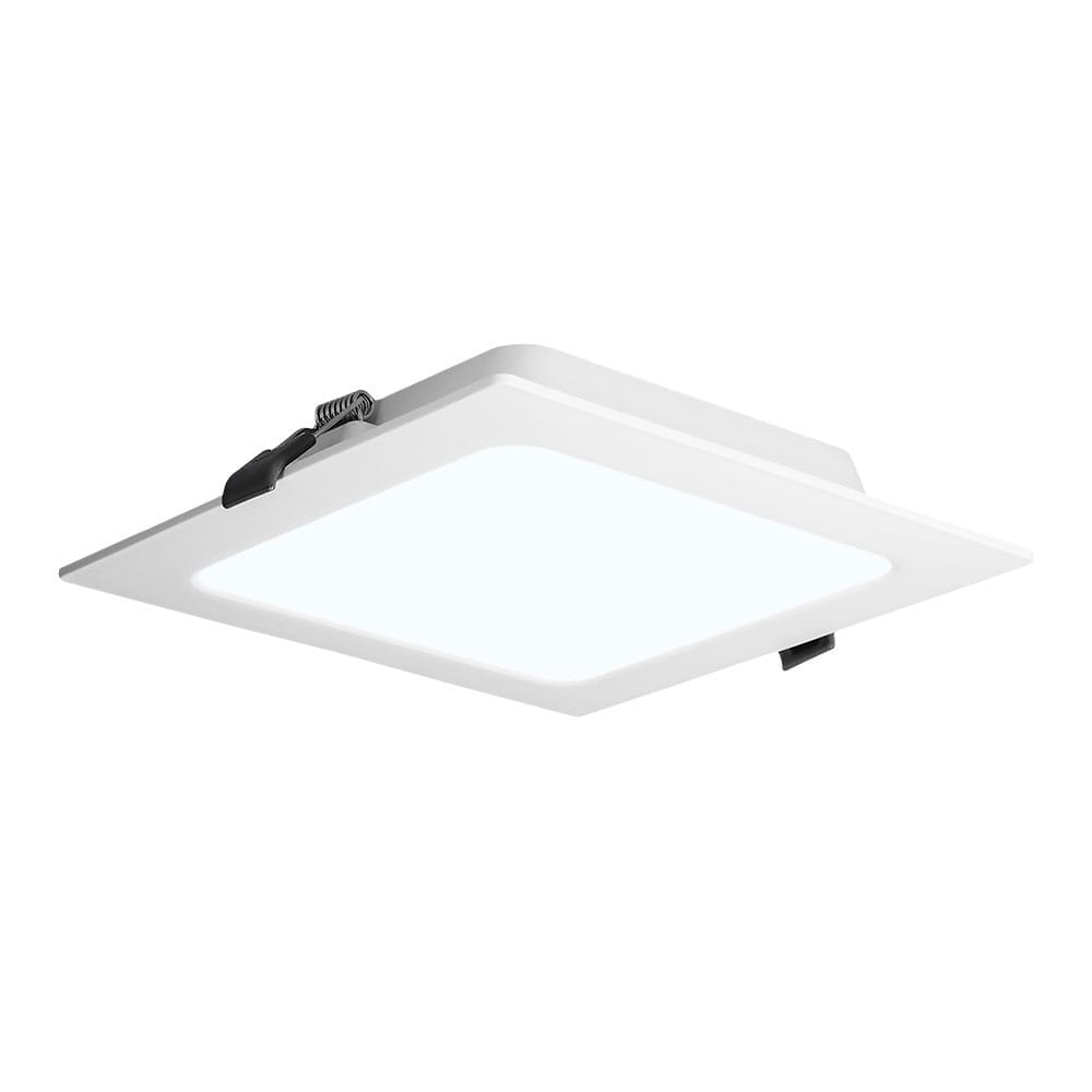 LED Downlight ECO - inbouwspot vierkant - mini LED paneel - 12 Watt 1160 lumen - 6500K daglicht wit - 170x170mm - plat 27mm | HOFTRONIC