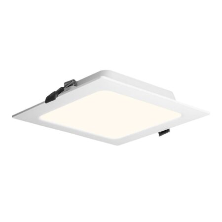 LED Downlight ECO - inbouwspot vierkant - mini LED paneel - 6 Watt 490 lumen - 2700K warm wit - 120x120mm - plat 25mm | HOFTRONIC
