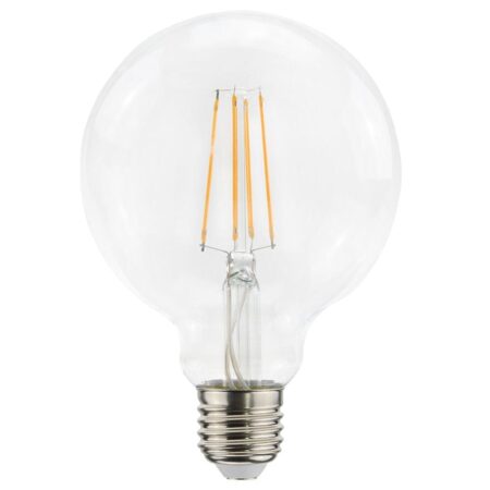 LED Filament lamp E27 - 9 Watt 1055 Lumen - G95 - 2700K Warmwit licht - Dimbaar - Helder glas | HOFTRONIC