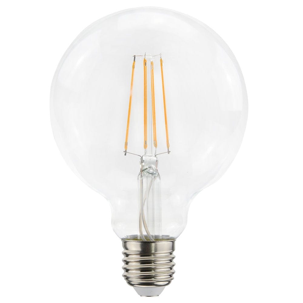 LED Filament lamp E27 - 9 Watt 1055 Lumen - G95 - 2700K Warmwit licht - Dimbaar - Helder glas | HOFTRONIC