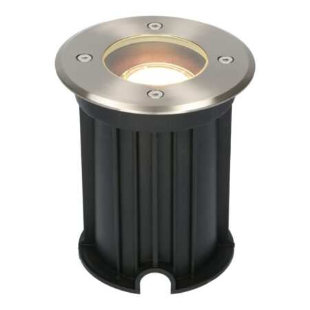 LED Grondspot buiten - Dimbaar - GU10 - 6500K daglicht wit - 4 Watt 345 Lumen - Tuinspot - Oprit - RVS - IP64 Waterdicht | V-TAC