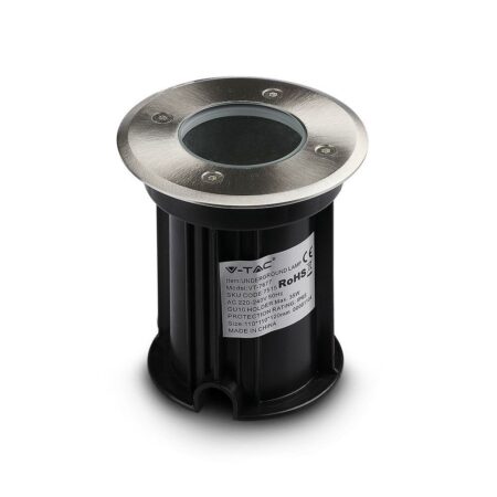 LED Grondspot rond buiten - Dimbaar - GU10 - 6500K daglicht wit - 4 Watt 345 Lumen - Tuinspot - Oprit - RVS - IP64 Waterdicht | HOFTRONIC