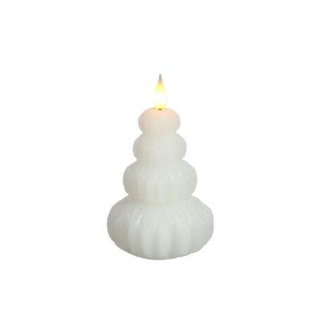 LED Kaars wax boom wit Ø6
