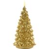 LED Kaars wax everlands kunstkerstboom goud 9