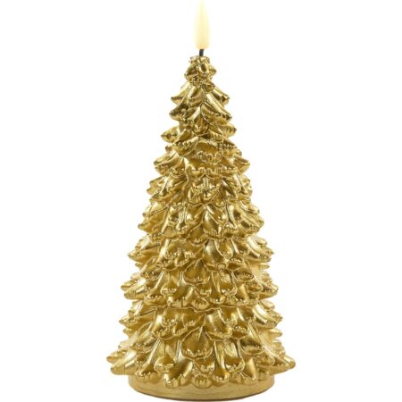 LED Kaars wax everlands kunstkerstboom goud 9