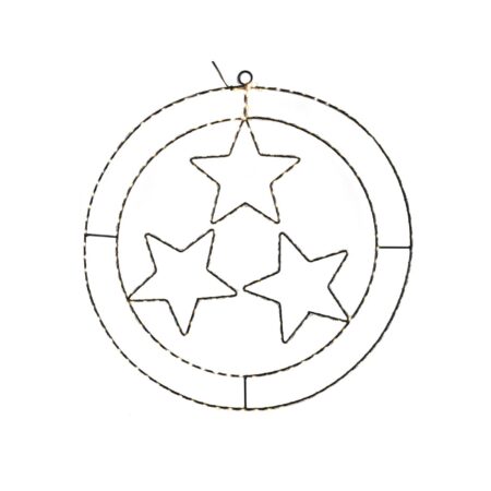 LED Kersthanger ring sterren zwart 50cm | Svenska Living