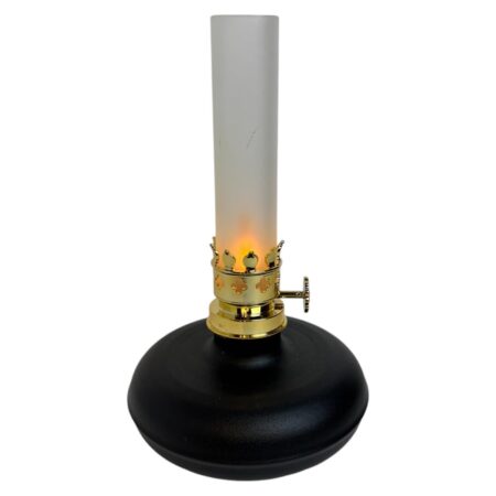 LED Olielamp vlam zwart 13x13x21
