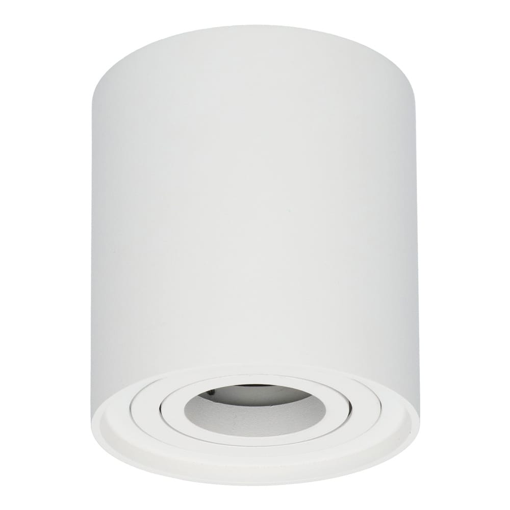 LED Opbouwspot Ray Rond - Kantelbaar - GU10 Fitting - Opbouwspot - Voor binnen - Vervangbare afdekring - Wit | HOFTRONIC