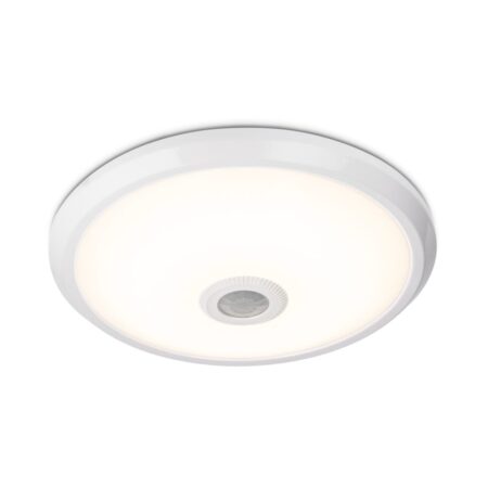 LED Plafondlamp - Met bewegingssensor - Rond - Ø29 cm - 12 watt - 1160 Lumen - 4000K neutraal wit - Wit - IP20 voor binnen | HOFTRONIC