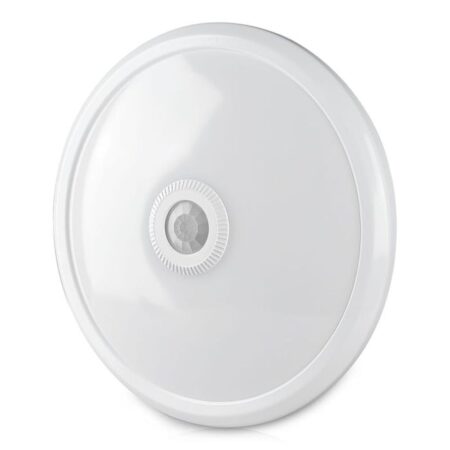 LED Plafondlamp met Sensor - 12W 900lm - 6400K daglicht wit - Rond Ø29cm - Bewegingssensor - Opbouw - Plafonniere - IP20 Voor binnen - Wit | V-TAC