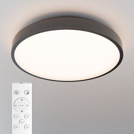 LED Plafondlamp zwart - IP44 waterdicht - 24 Watt 2600 lumen (108lm/w) - CCT lichtkleur instelbaar (3000K