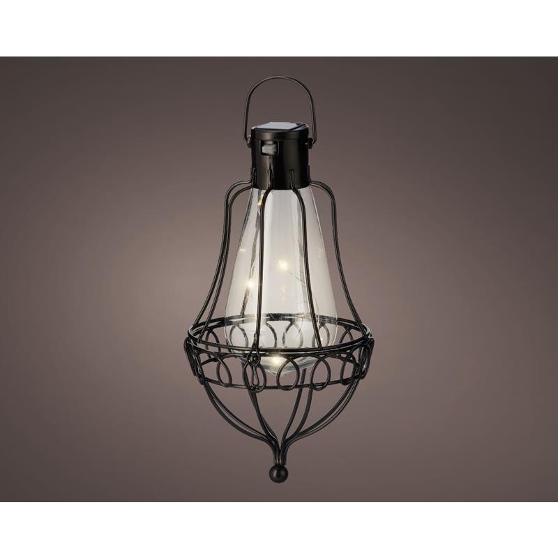 LED Solar hanglamp H21cm zwart | Lumineo