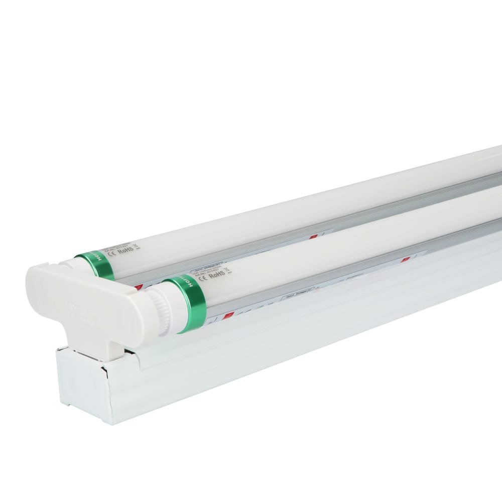LED TL armatuur 120cm dubbel - T8 (G13) - 36 Watt 5760 lumen (160lm/W) - 6000K daglicht wit (860) - Flikkervrij - IP20 Stofdicht | HOFTRONIC