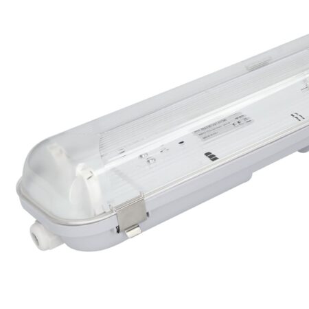 LED TL armatuur 150 cm dubbel - Koppelbaar - Geschikt voor T8 (G13) buizen - IP65 - T8 Fitting G13 - RVS clips | HOFTRONIC