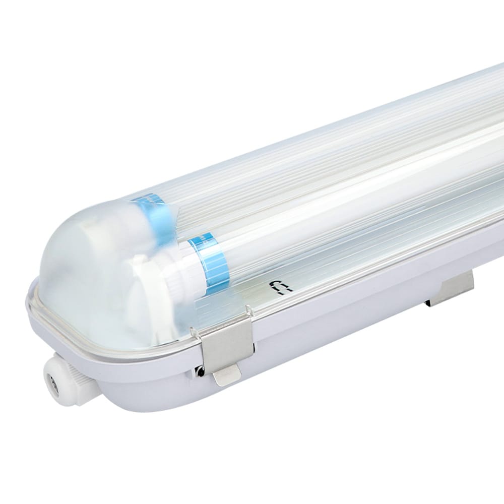 LED TL armatuur 150cm dubbel - T8 (G13) - 2x 25 Watt 7000 lumen (140lm/W) - 4000K neutraal wit(840) - Koppelbaar - Flikkervrij - IP65 waterdicht - LED TL Lamp | HOFTRONIC