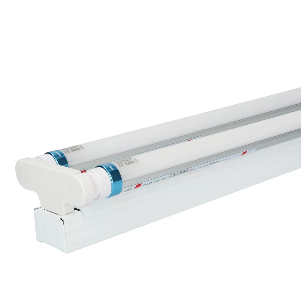 LED TL armatuur 150cm dubbel - T8 (G13) - 50 Watt 7000 lumen (140lm/W) - 4000K neutraal wit (840) - Flikkervrij - IP20 Stofdicht | HOFTRONIC
