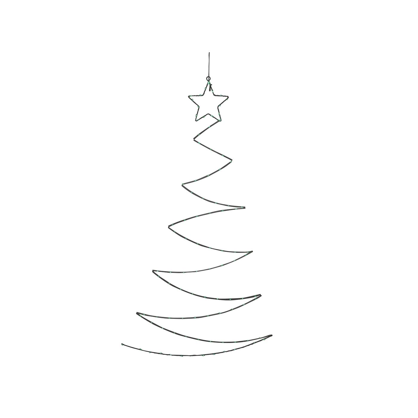 LED Wanddeco everlands kunstkerstboom groen 100x60cm | Svenska Living