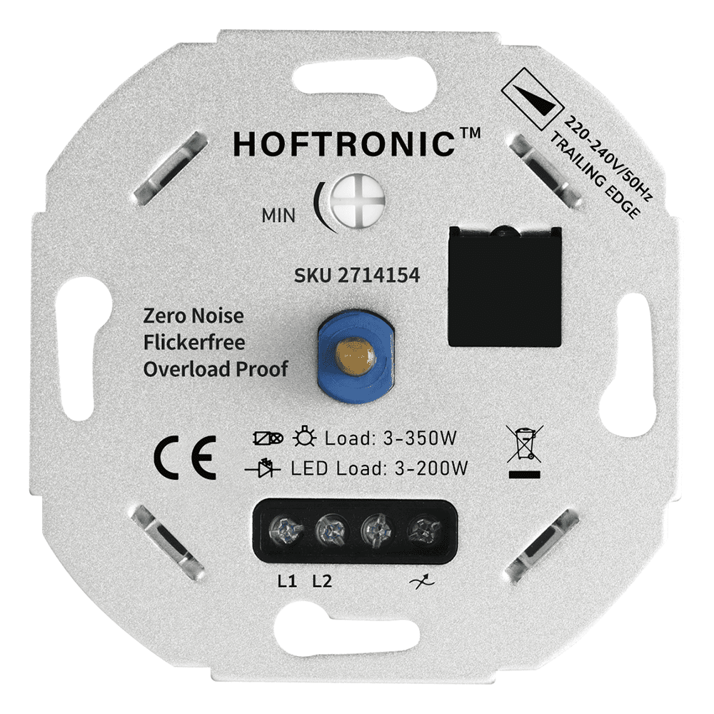 LED dimmer - 3-200 watt - Geschikt voor fase afsnijding - Universeel | HOFTRONIC