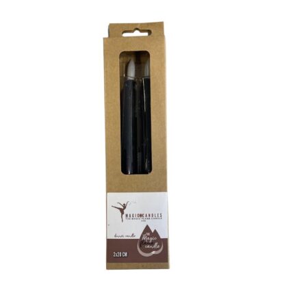 LED diner druip 20cm zwart set a 2 | Magic Flame Candles