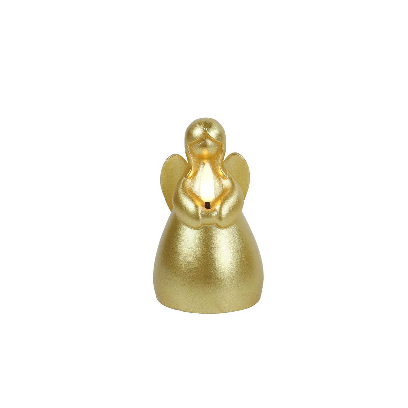 LED kaars engel S goud 7x7x11