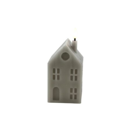 LED kaars huis M grijs 6
