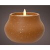 LED kaars vlameffect dia12cm terra | Lumineo