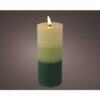LED kaars vlamefffect Verloop 11cm groen | Lumineo