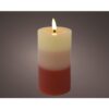 LED kaars vlamefffect Verloop 15cm terra | Lumineo