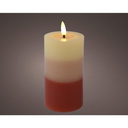 LED kaars vlamefffect Verloop 15cm terra | Lumineo
