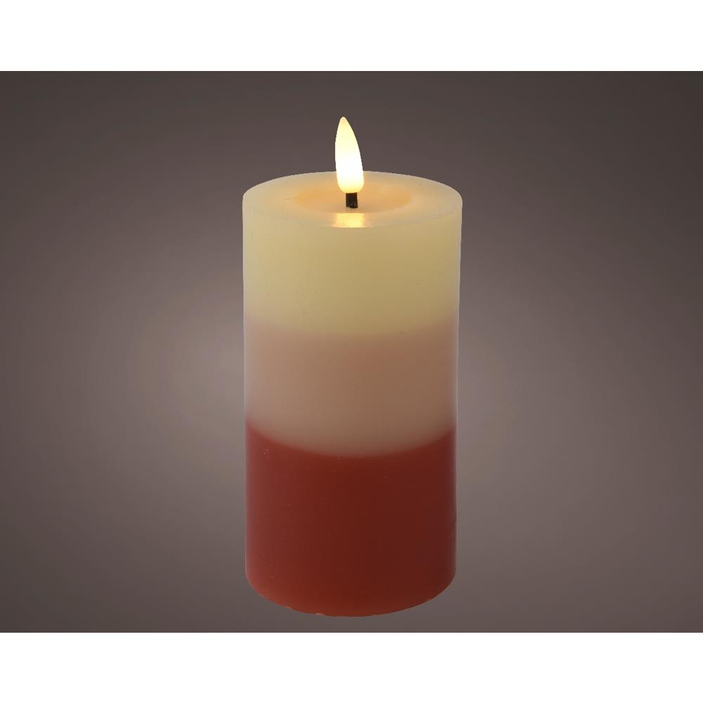 LED kaars vlamefffect Verloop 15cm terra | Lumineo