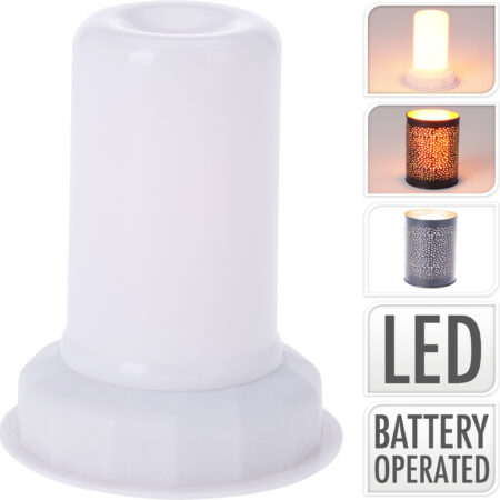 LED lamp vlam effect met timer Ø8xh9cm | Home & Styling