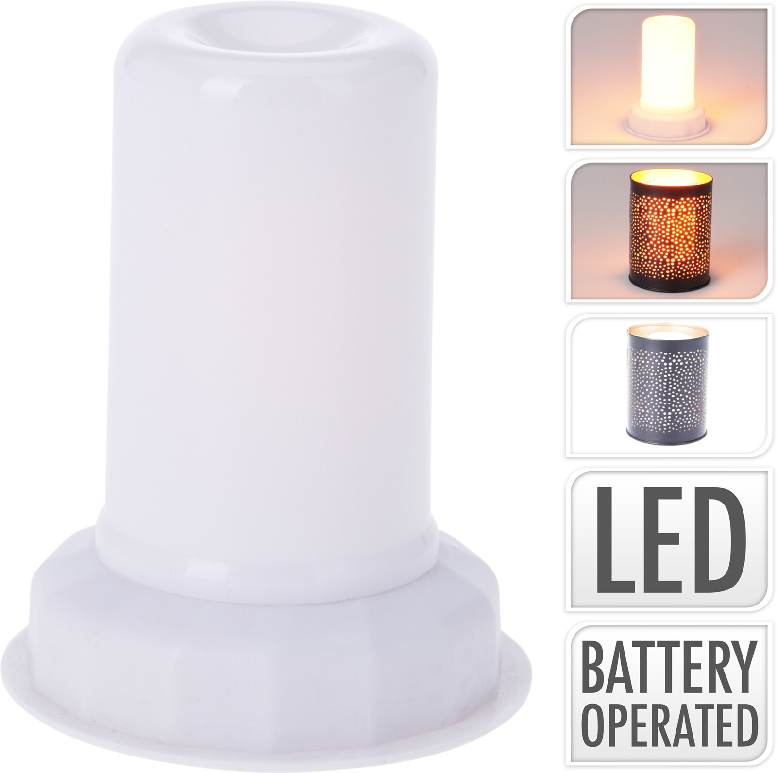 LED lamp vlam effect met timer Ø8xh9cm | Home & Styling
