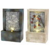 LED poly fontein met bloem 9.5x15x23cm | Lumineo