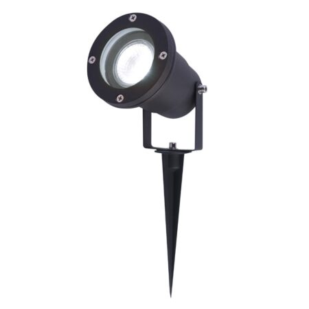 LED prikspot - 4 Watt 345 Lumen - Dimbaar - Kantelbaar - 6500K daglicht wit - GU10 - IP64 Waterdicht - Zwart - Tuinspot | HOFTRONIC